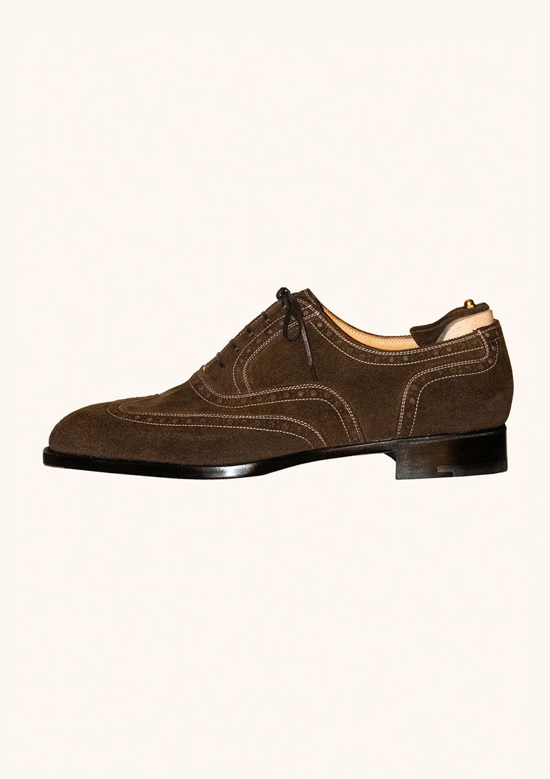 Brown Suede Wingtip Oxfords