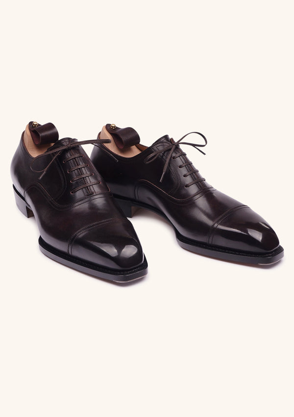 Dark Brown Cap Toe Oxfords