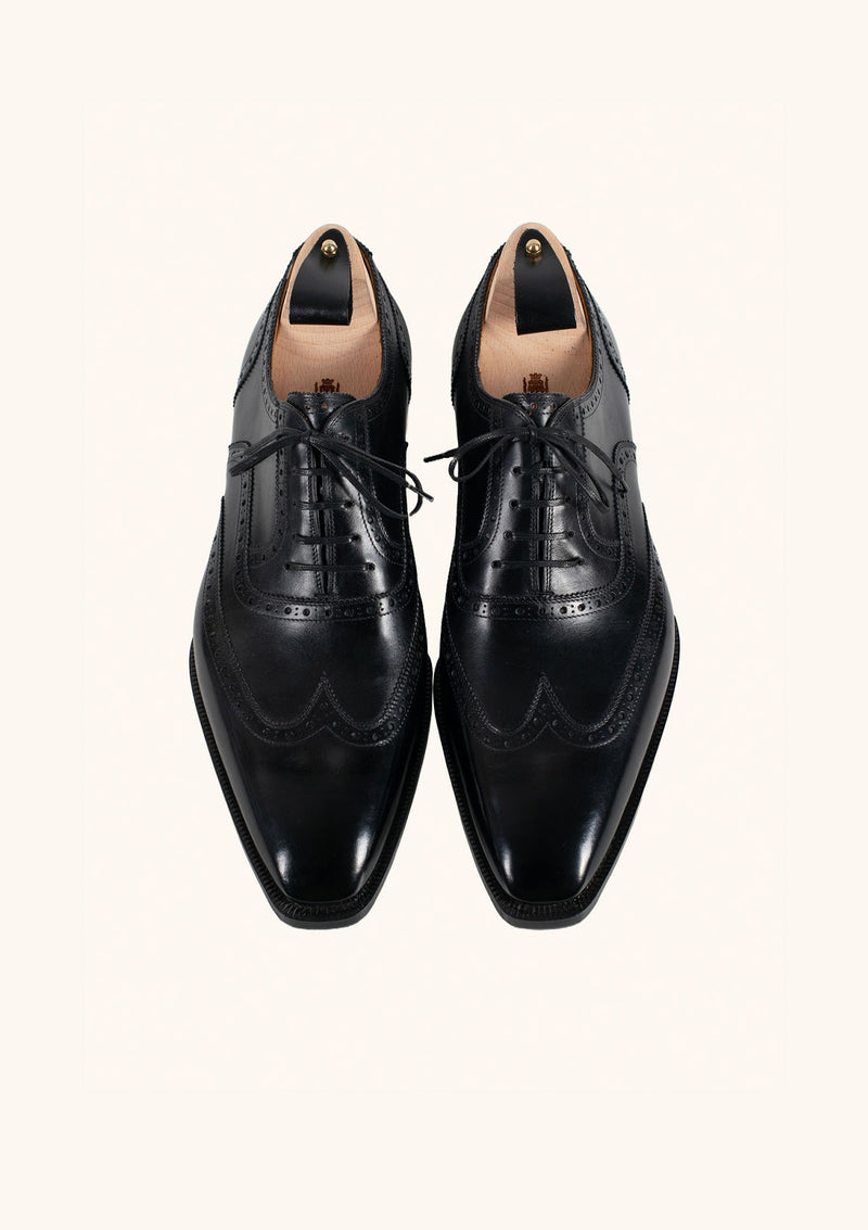 Black Brogued Wingtip Oxfords