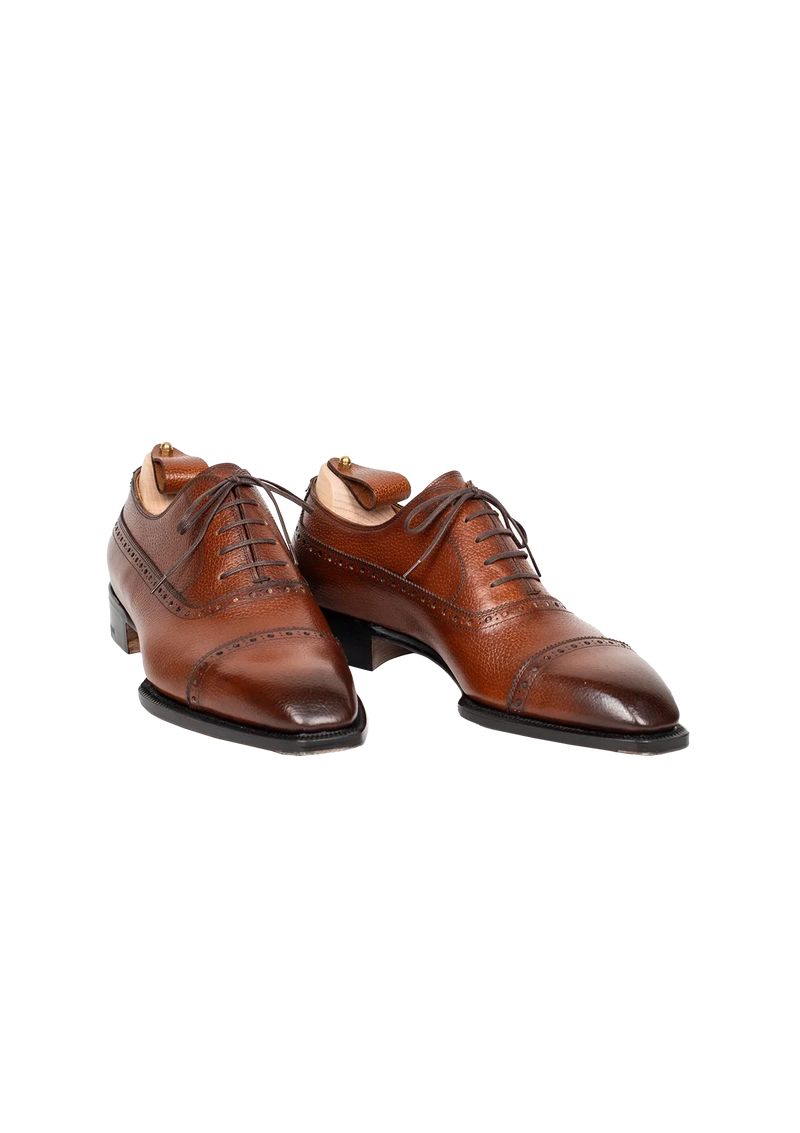 Light Brown Oxford with Brogued Cap Toe