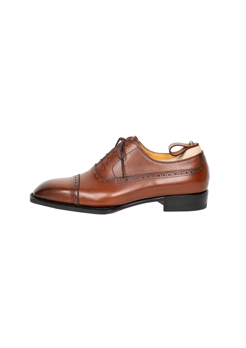 Light Brown Oxford with Brogued Cap Toe