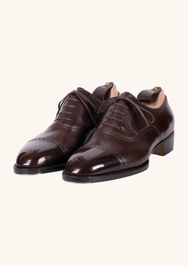Brogued Captoe Dark Brown Oxfords