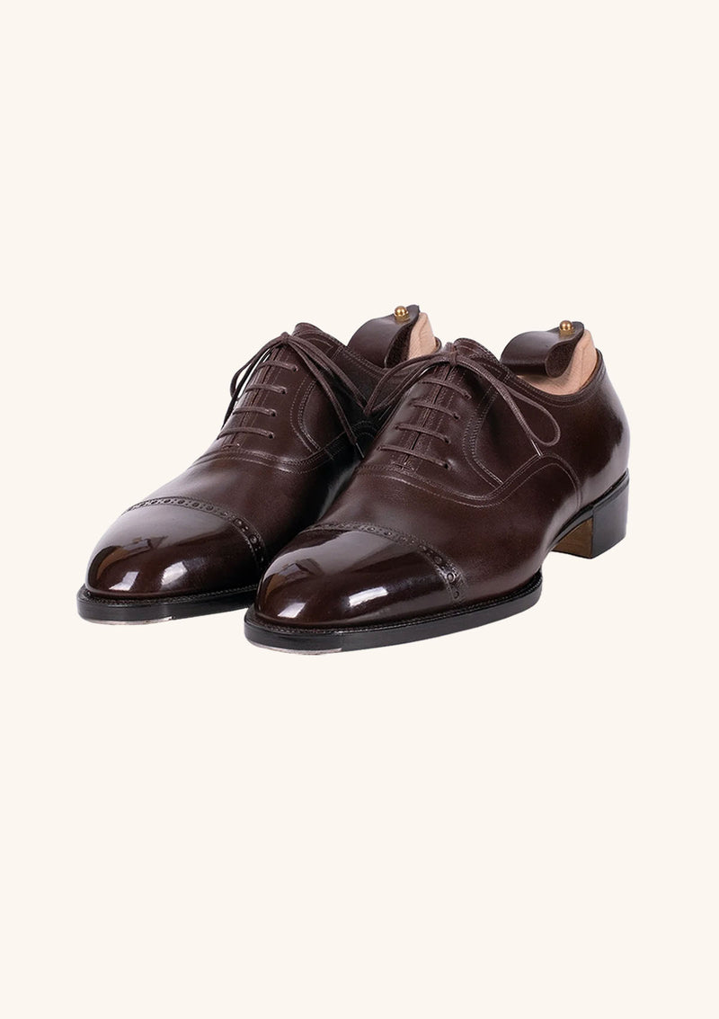 Brogued Captoe Dark Brown Oxfords