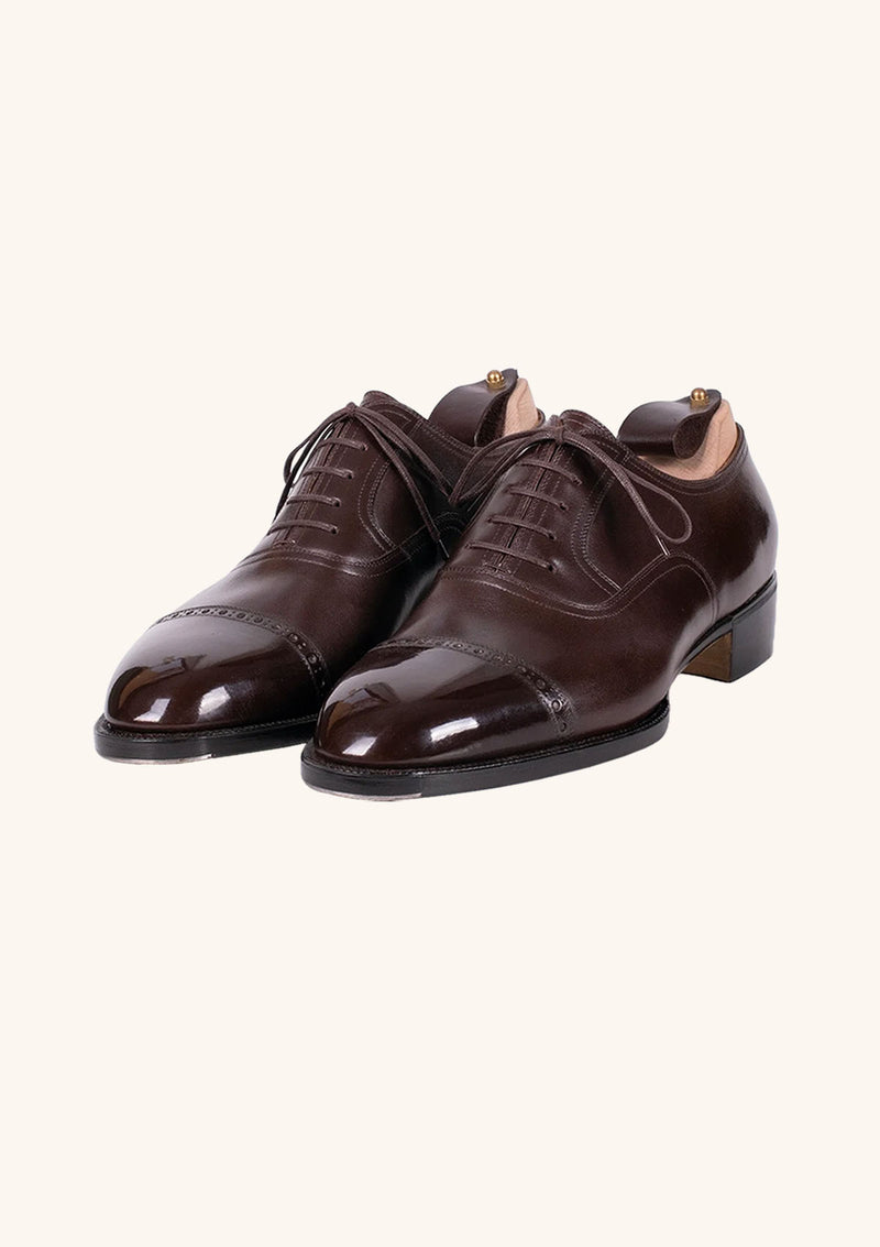 Brogued Captoe Dark Brown Oxfords