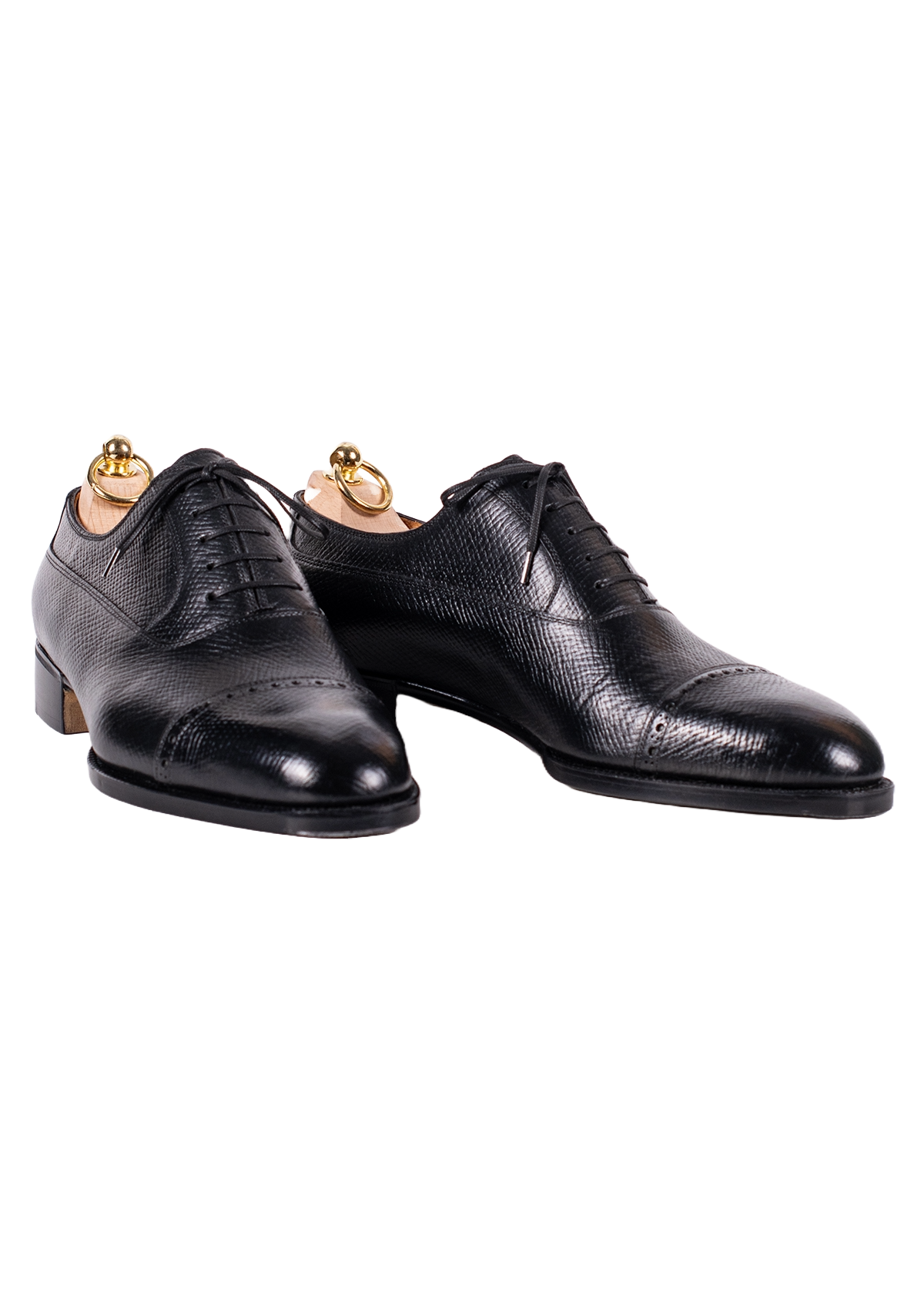 Black Oxford with Brogued Cap toe
