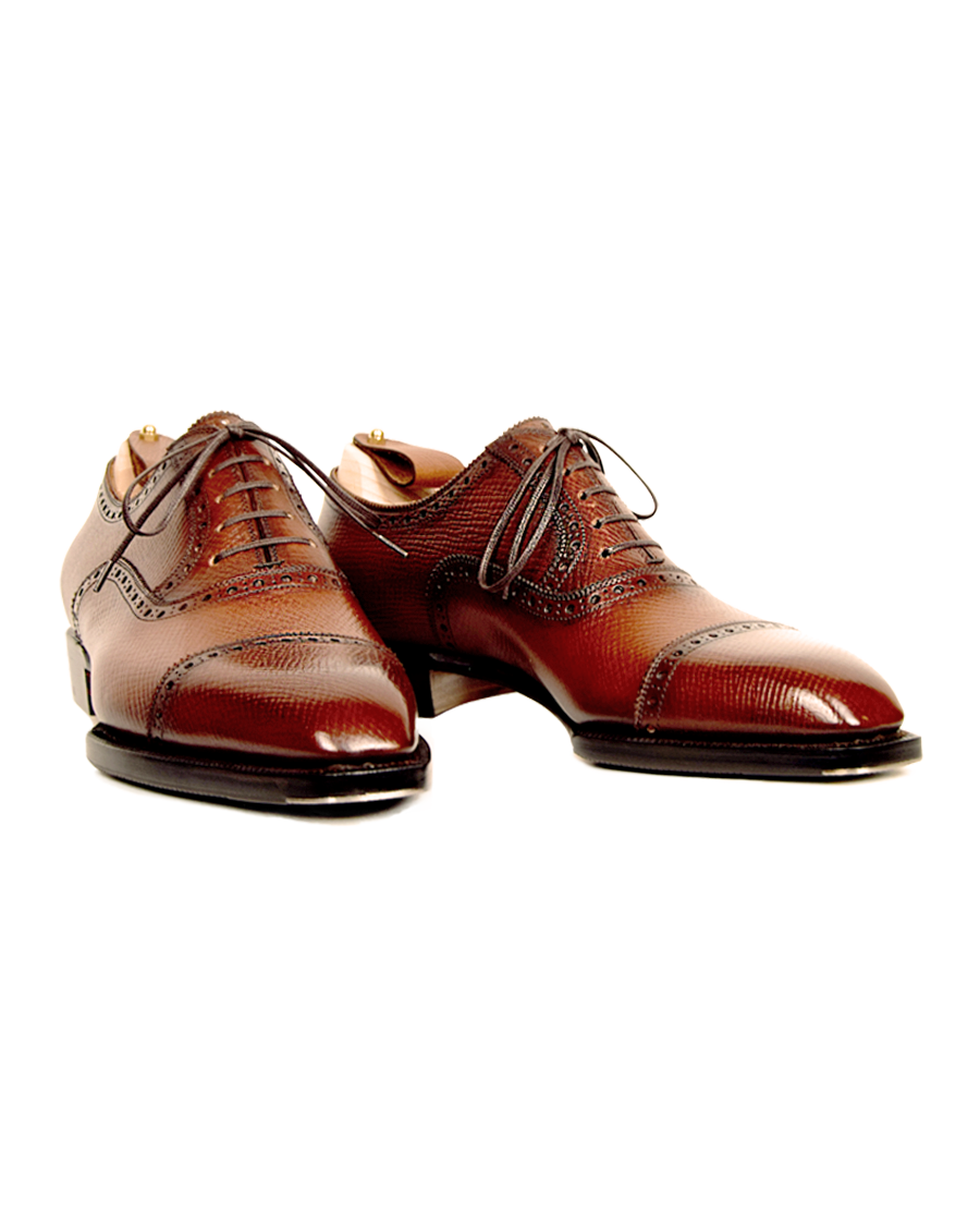 Replica Semi-brogued cap toe Oxfords with a Thin Rubber Sole