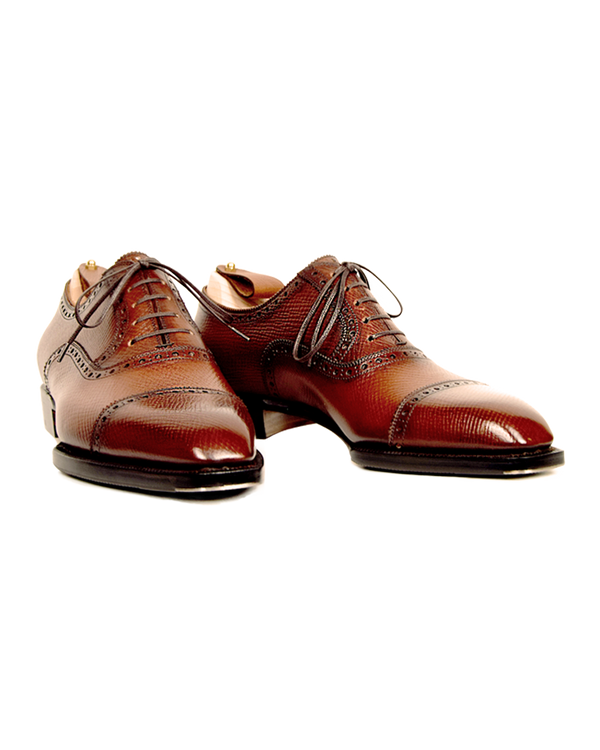 Replica Semi-brogued cap toe Oxfords with a Thin Rubber Sole