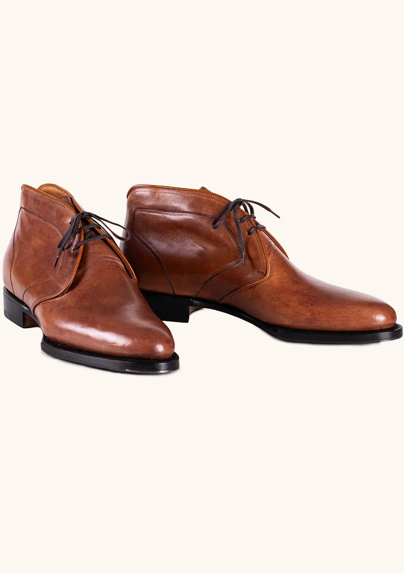 Tan Brown Chukka Boots with Rubber Sole - Main Image