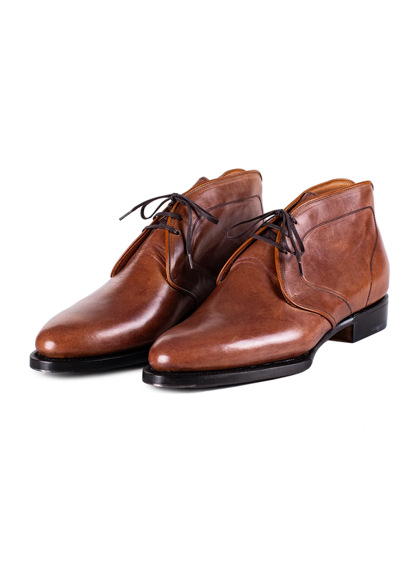 Tan Brown Chukka Boots with Rubber Sole