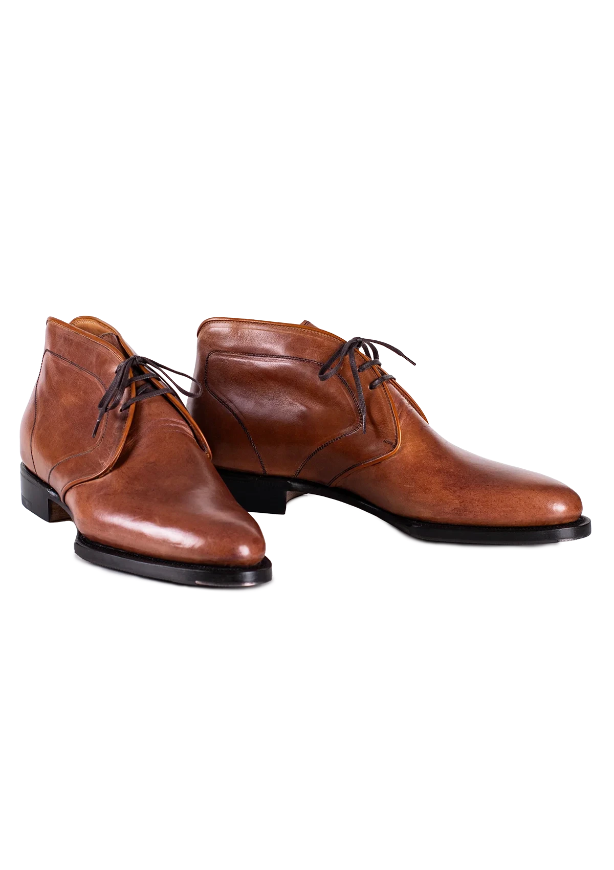 Tan Brown Chukka Boots with Rubber Sole