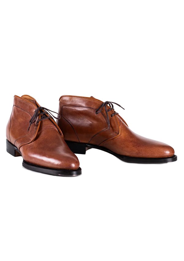 Tan Brown Chukka Boots with Rubber Sole