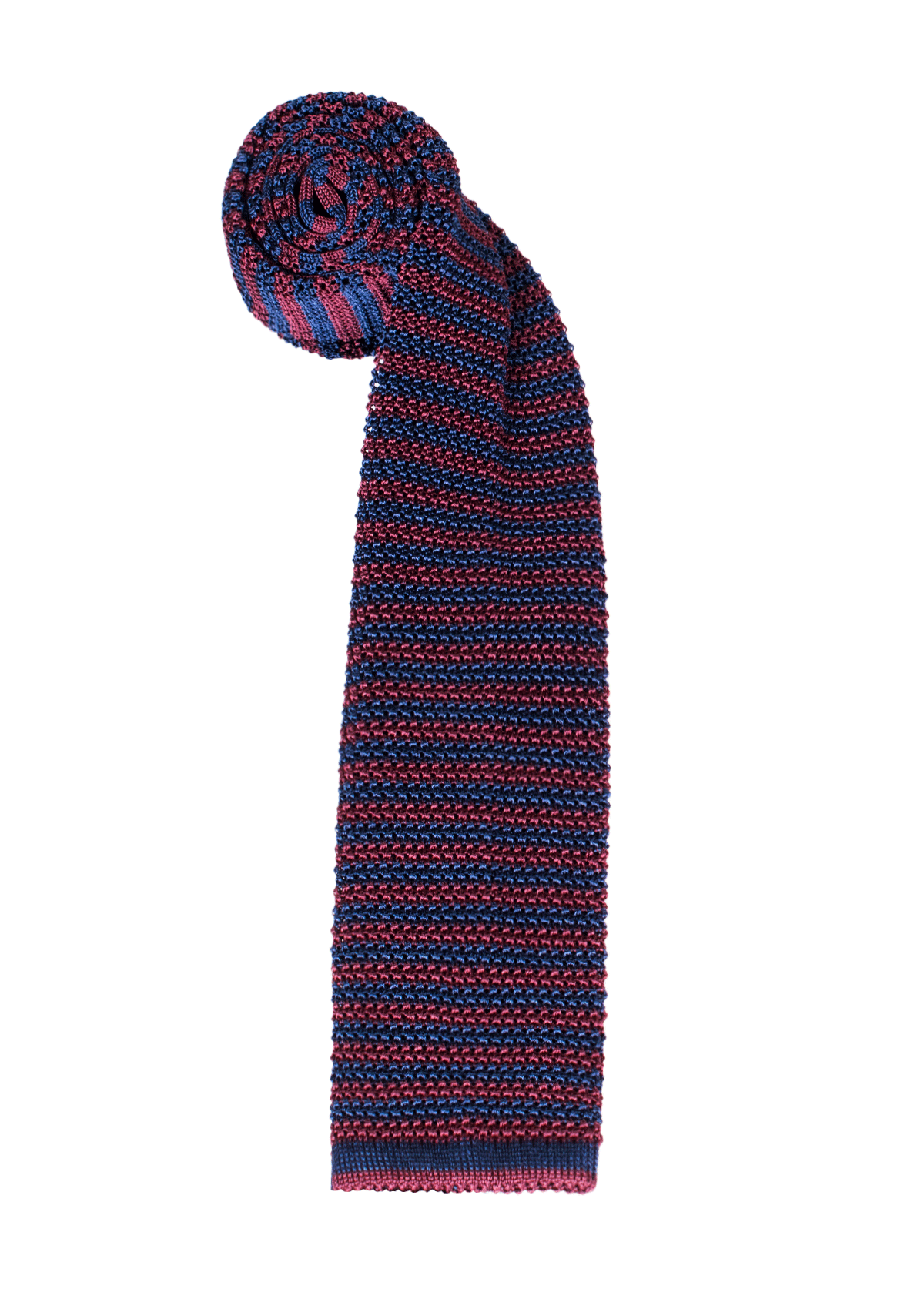 Burgundy & Blue Micro Stripe Silk Tie