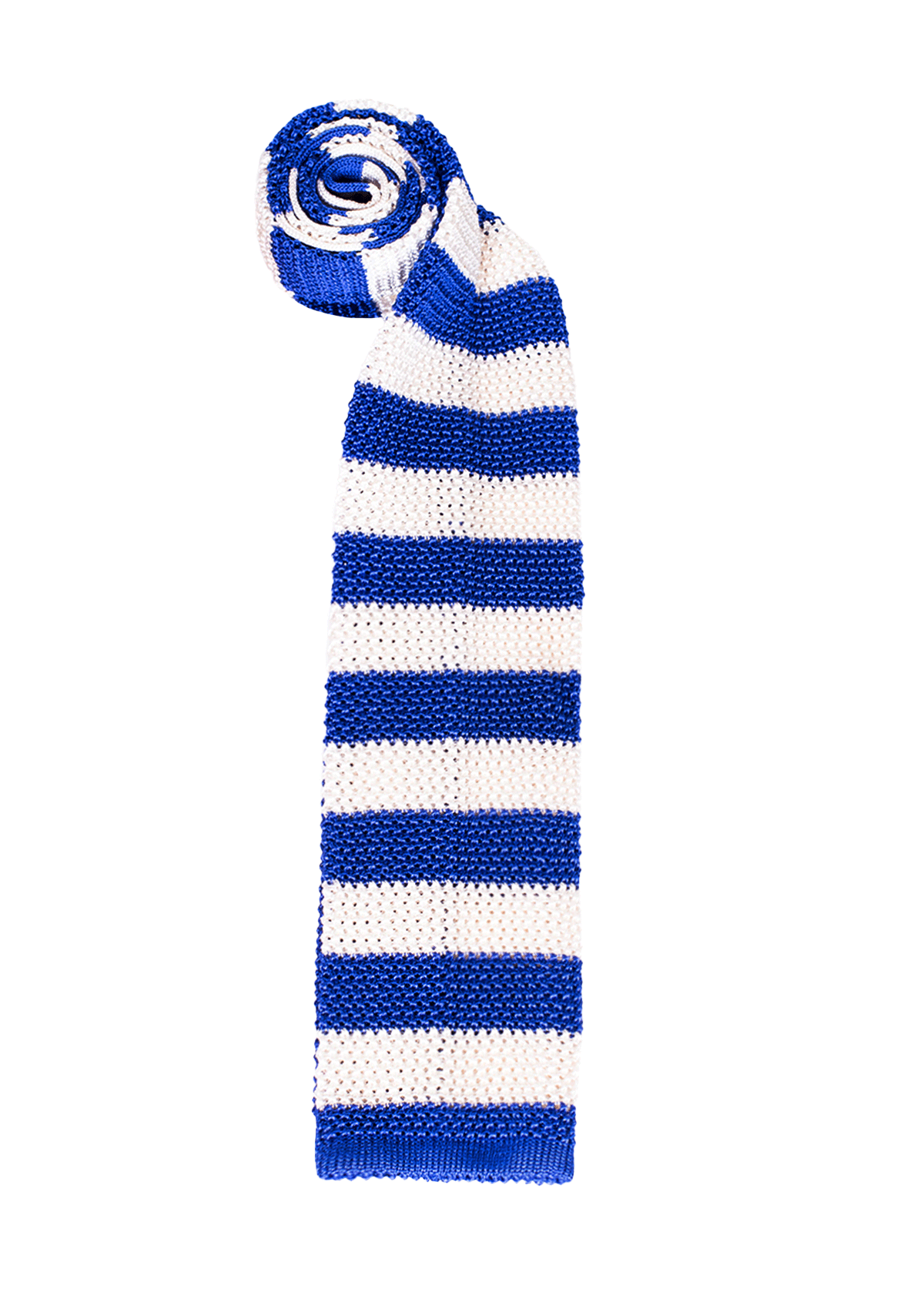 Blue & White Stripe Silk Tie