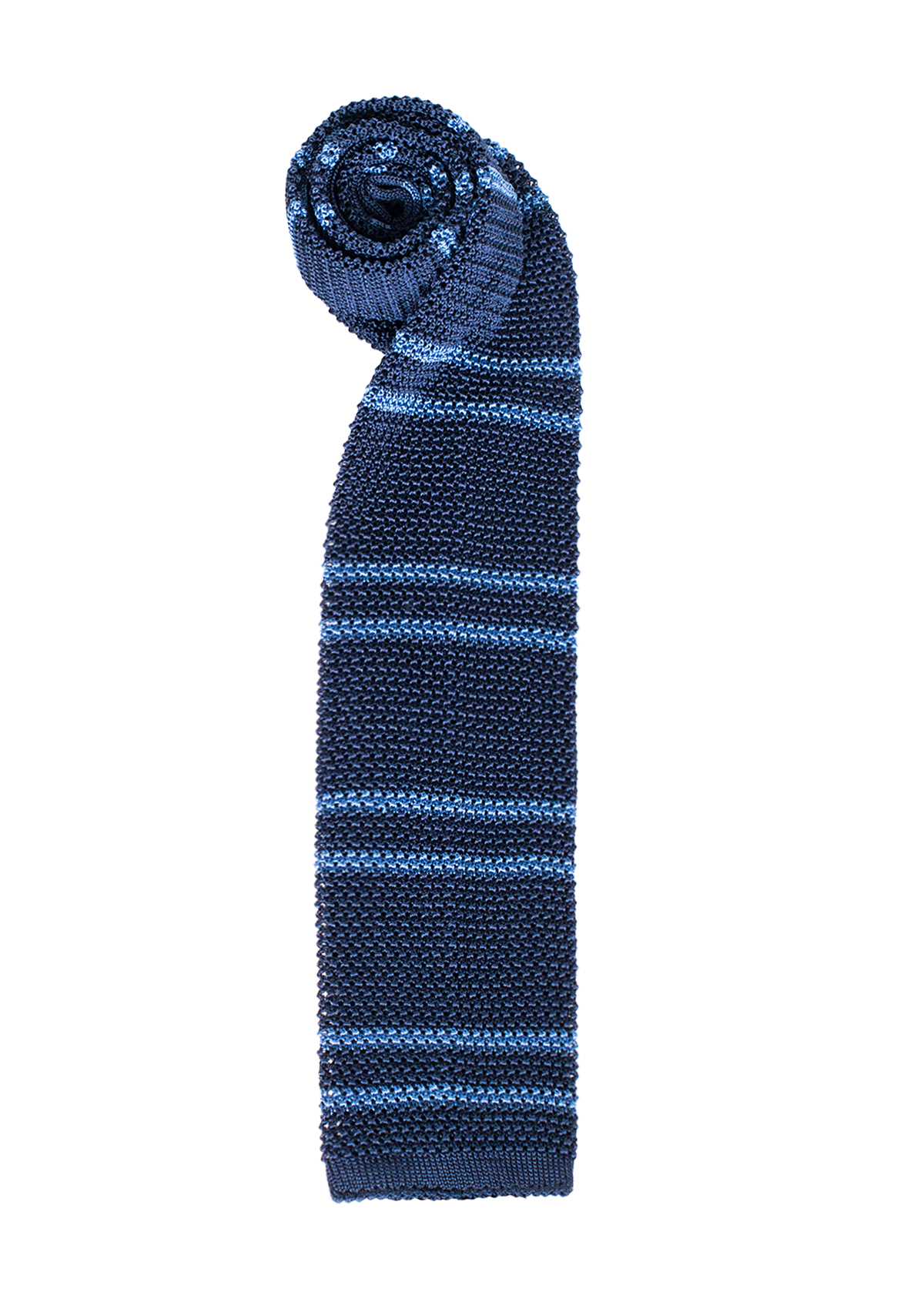 Navy & Azure Stripe Silk Tie