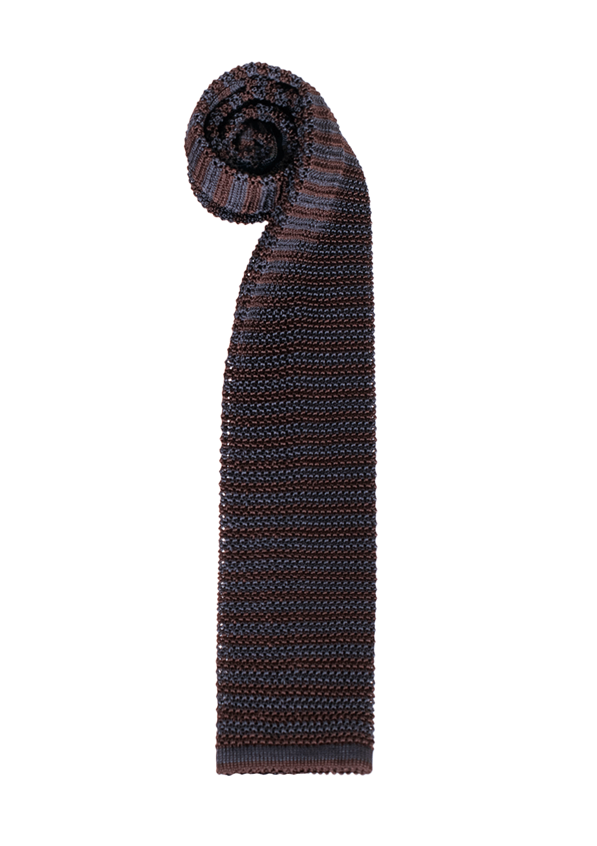 Dark Brown & Navy Micro Stripe Silk Tie