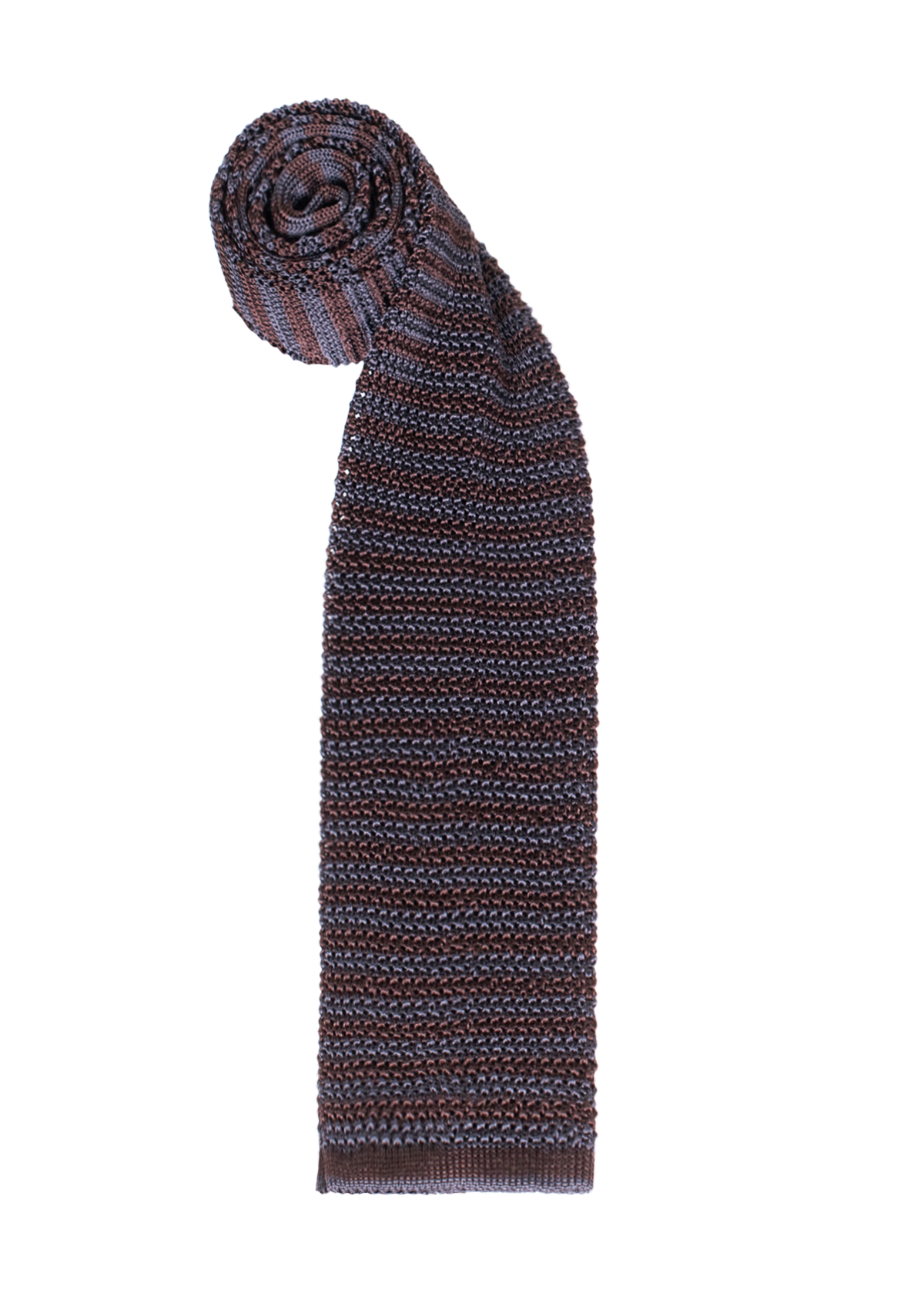 Brown & Navy Micro Stripe Silk Tie