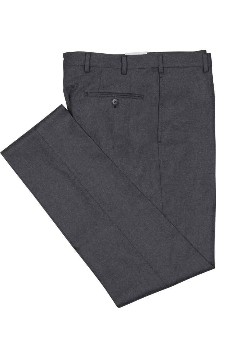 Grey Wool Flannel Trousers