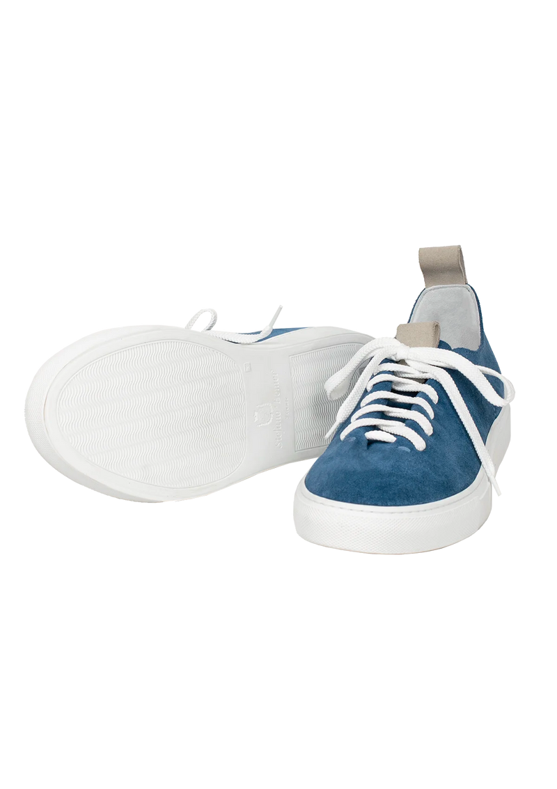 French Blue Marine Suede Wholecut Sneakers