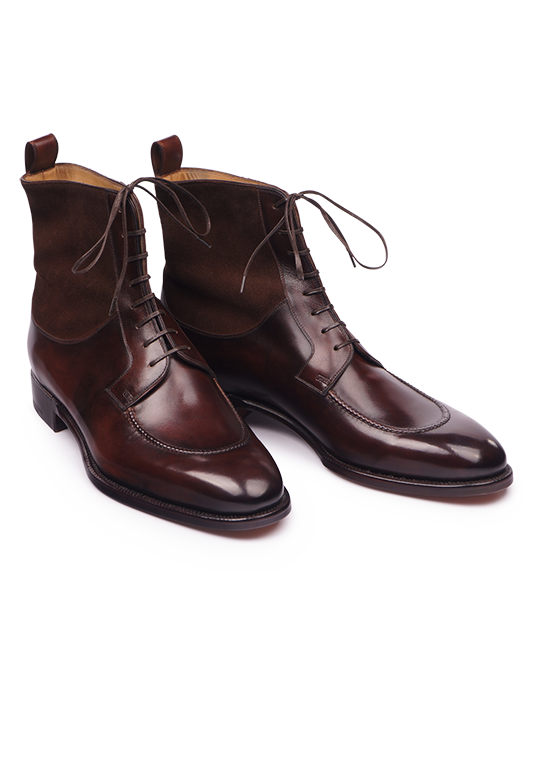 Brown derby boots