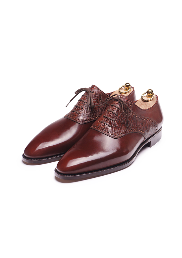 Leather saddle oxfords on sale