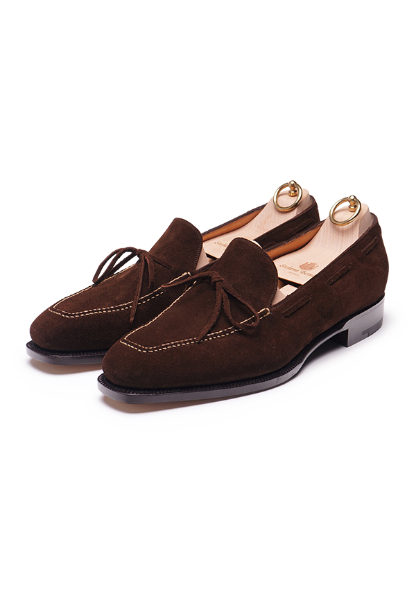 Nubuck string online tie loafer