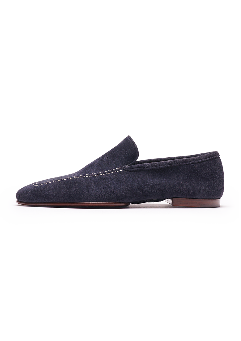Blue unlined loafers