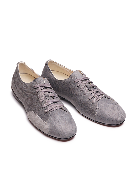 Grey Driving Derby Shoes