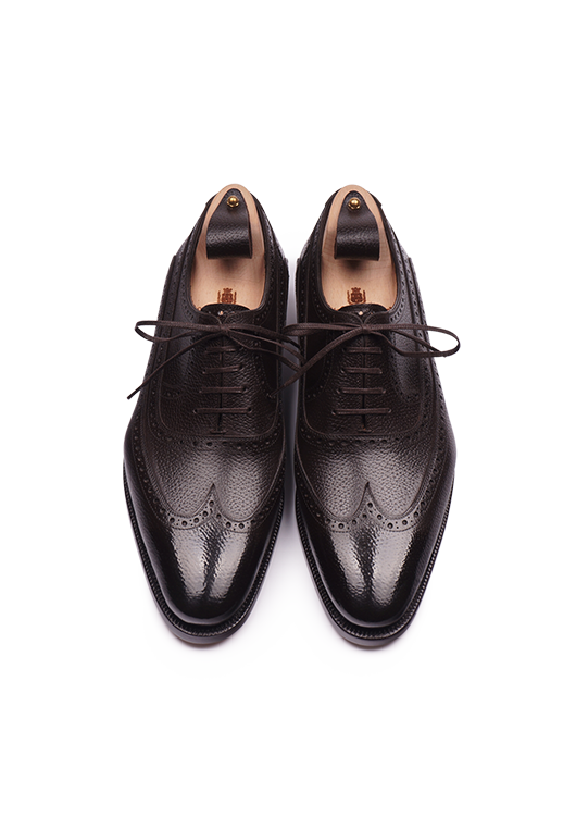 Dark Brown Wingtip Oxford Shoes