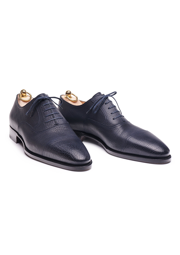 Aubergine and Blue Balmoral Oxford Shoes | Stefano Bemer