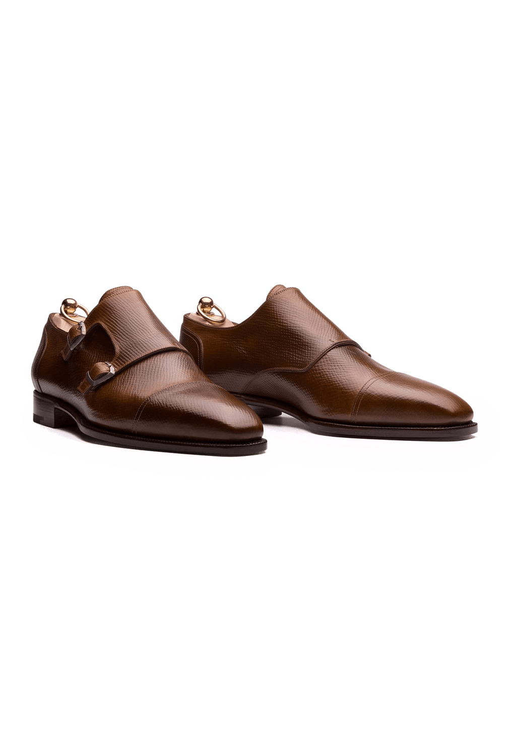 Tan double 2025 monk shoes