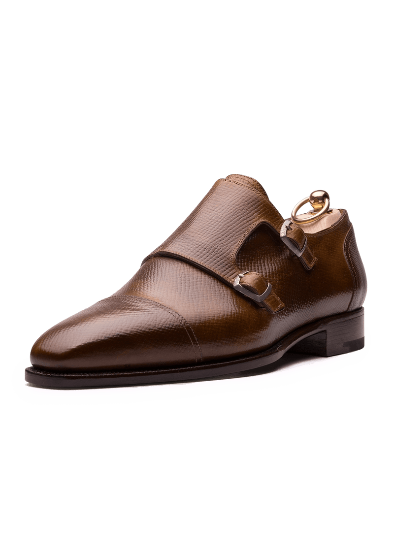 Tan monk 2025 strap shoes