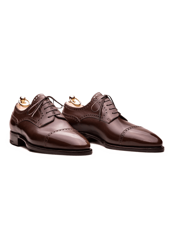 Brown Side-lace Oxford Shoes