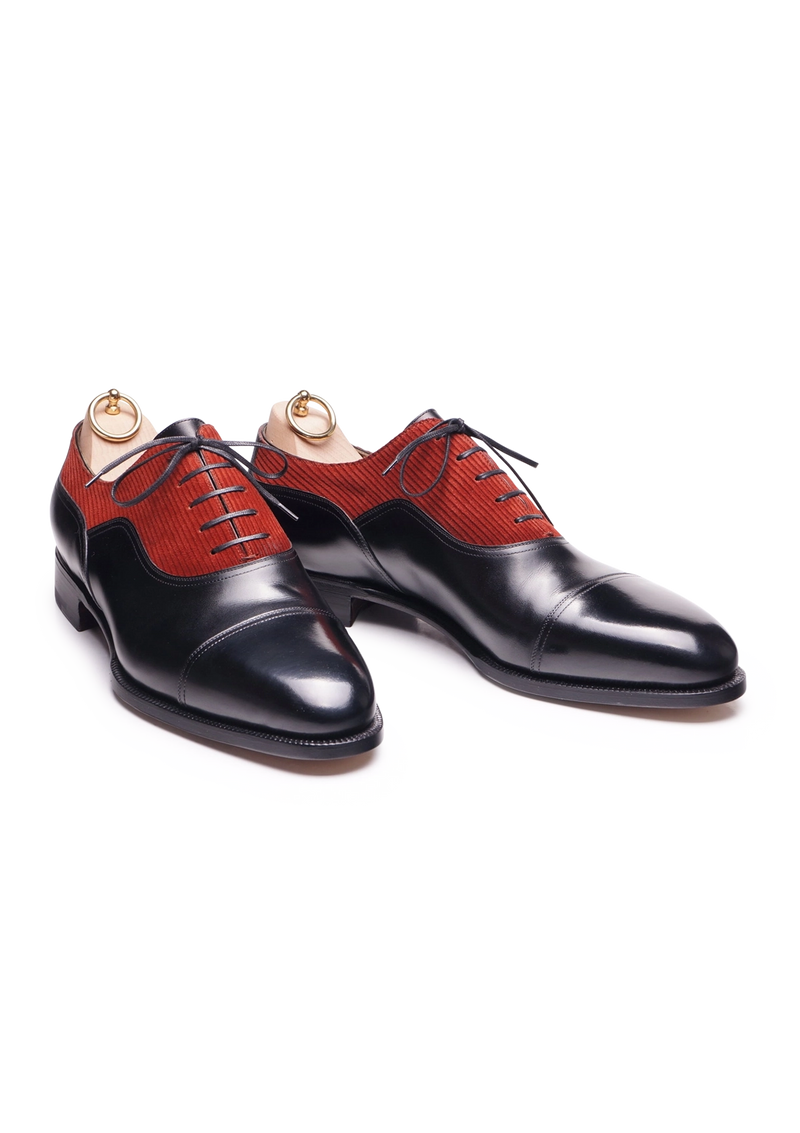 Cap toe online balmoral black