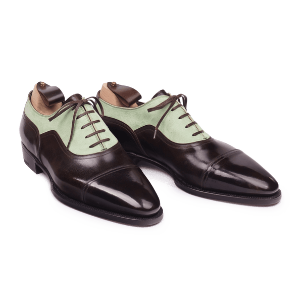 Brown & Pistacchio Balmoral Oxford Shoes | Stefano Bemer