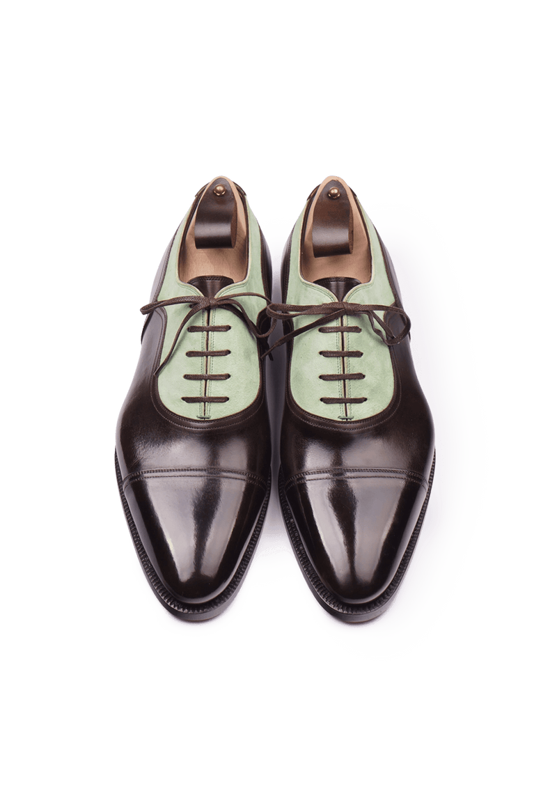Brown & Pistacchio Balmoral Oxford Shoes | Stefano Bemer