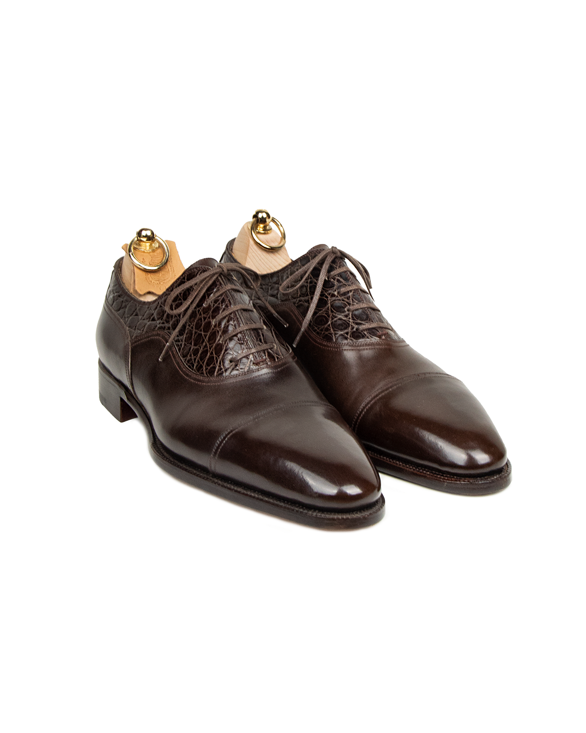 Brown Balmoral Wingtip Oxfords with patine | Stefano Bemer