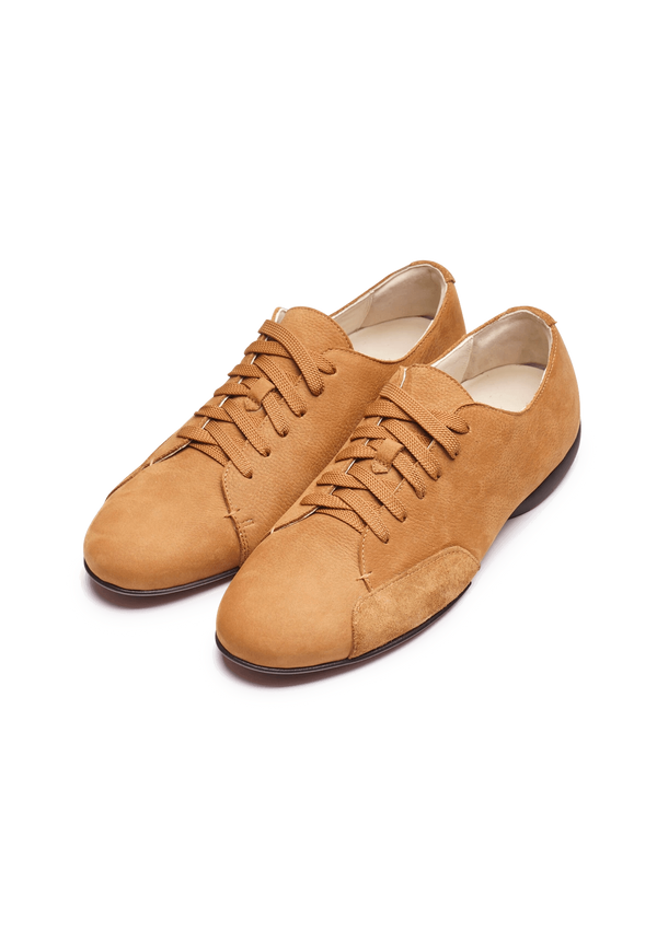 Tan Driving Derby Shoes