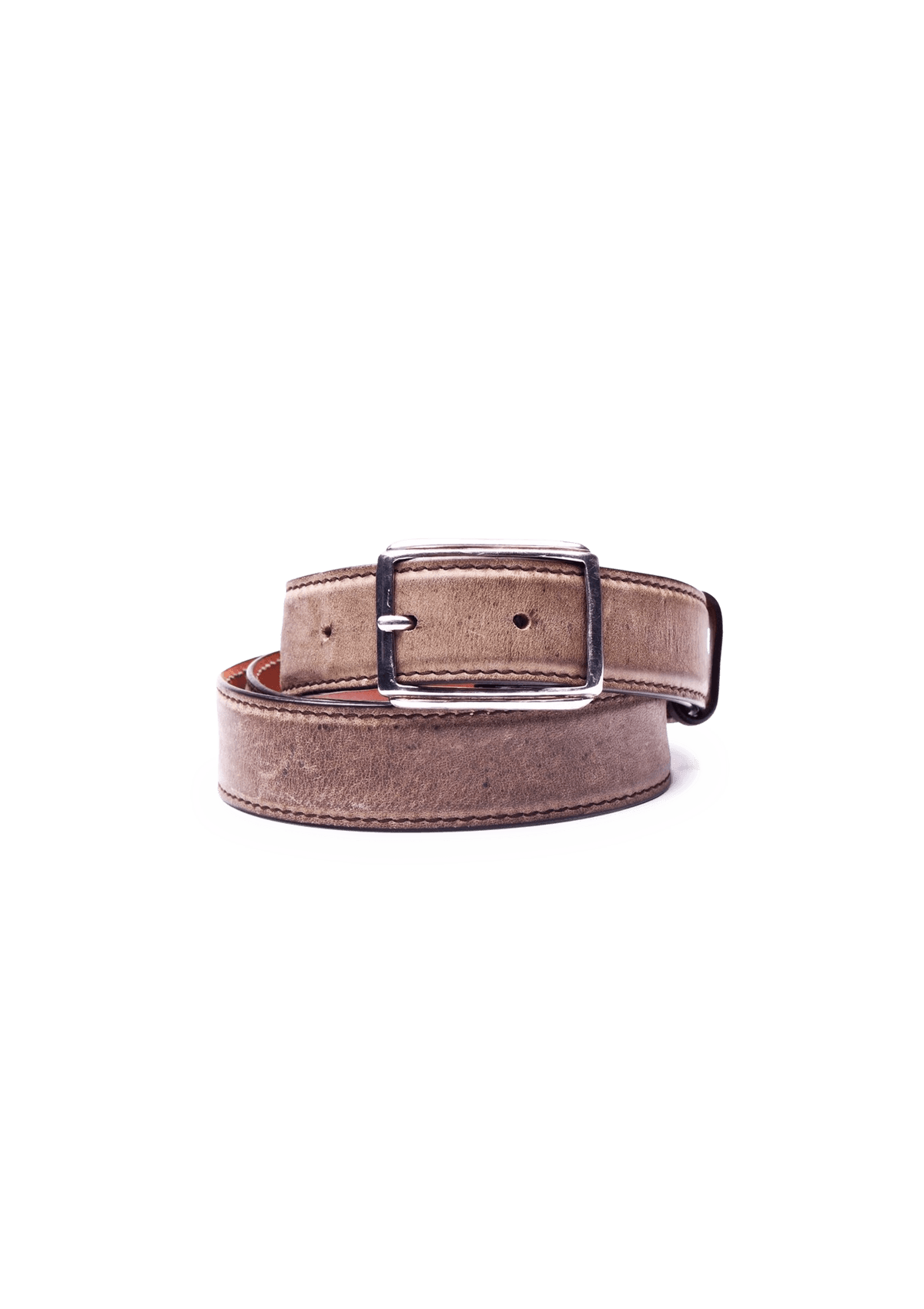 Beige Kudu Leather Belt