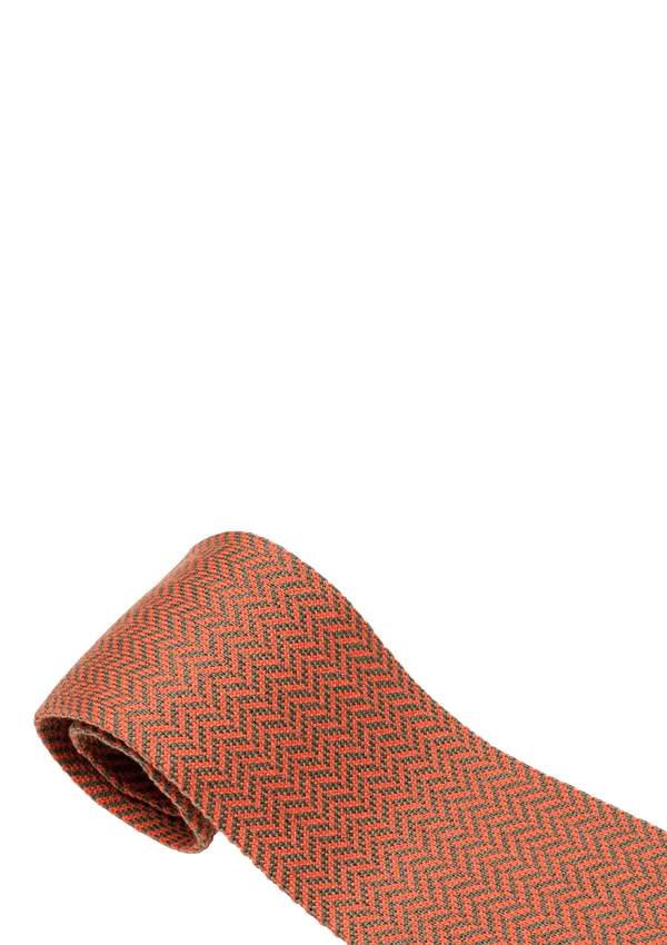 Orange Cotton Maglia Tie