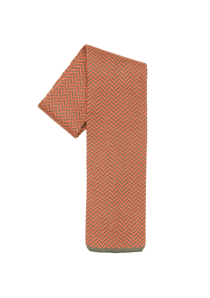 Orange Cotton Maglia Tie