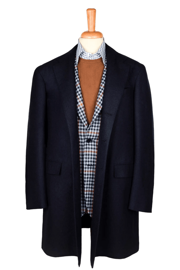 Blue Wool Unstructured Coat