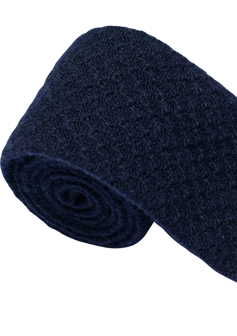 Navy Blue Wool Maglia Tie, Pattern 09
