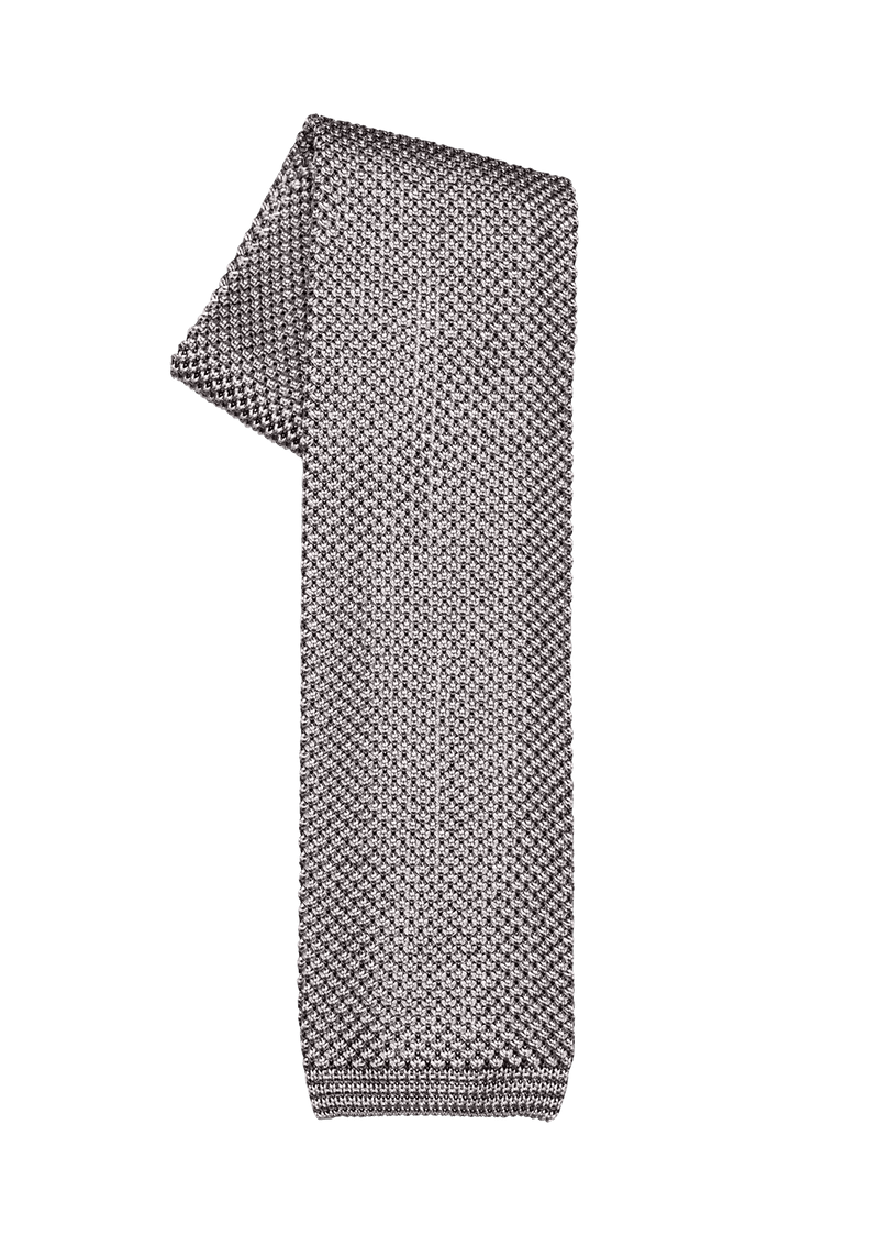 Silver Palette Silk Maglia Tie, Pattern 02