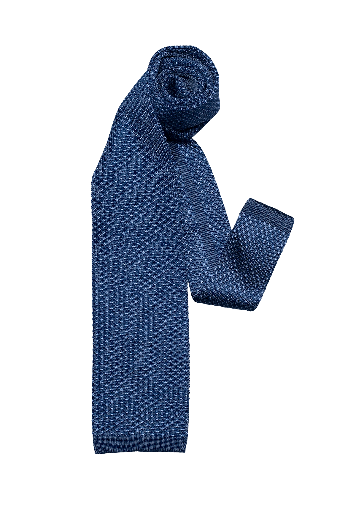 Blue & Azure Silk Maglia Tie, Pattern 03