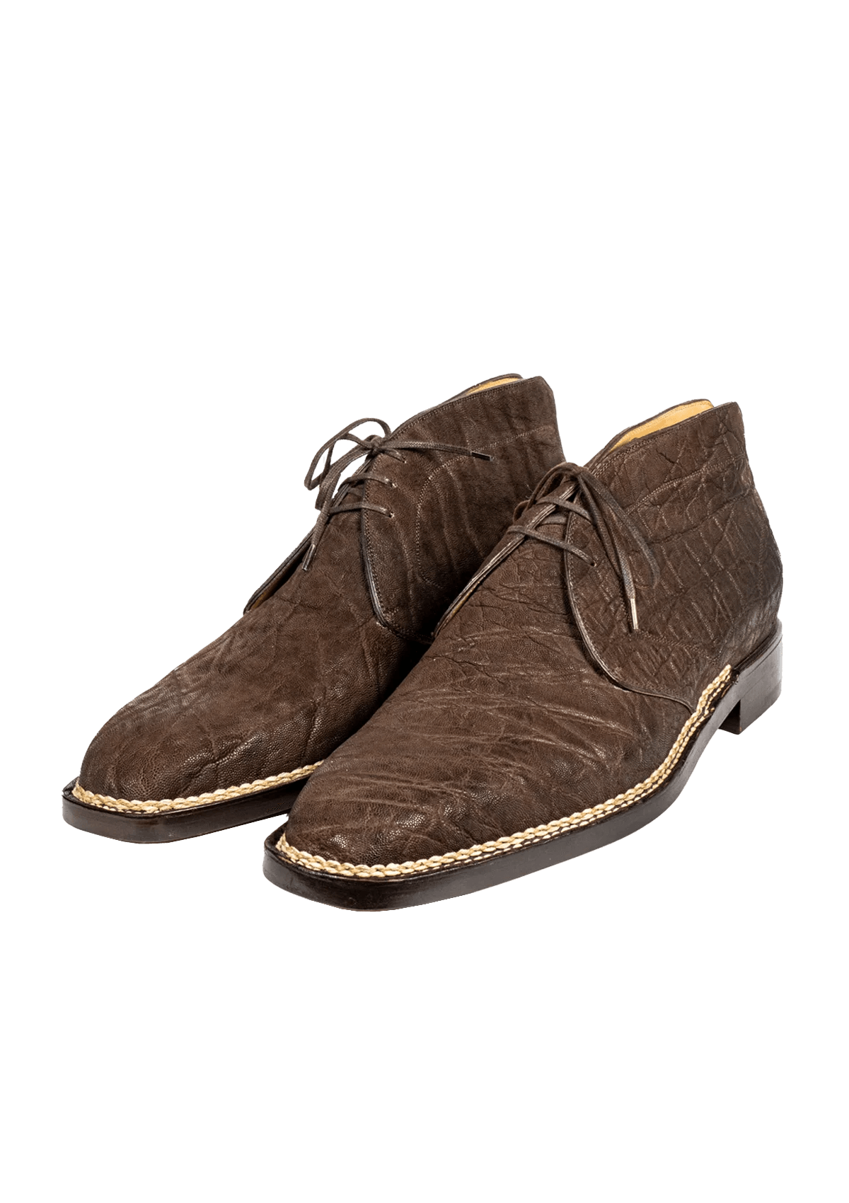 Chocolate Brown Chukka Boot in Elephant Leather Stefano Bemer