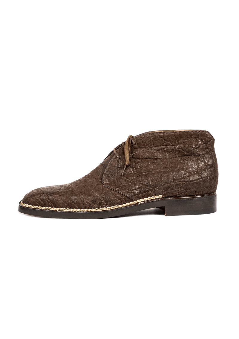 Chocolate Brown Chukka Boot in Elephant Leather Stefano Bemer
