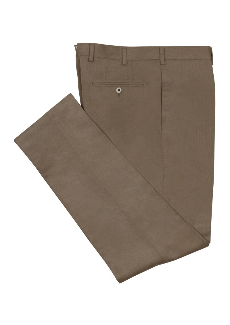 Khaki Fustagno Cotton Gabardine Trousers – Stefano Bemer