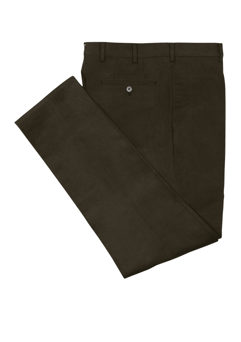 Green Fustagno Cotton Gabardine Trousers