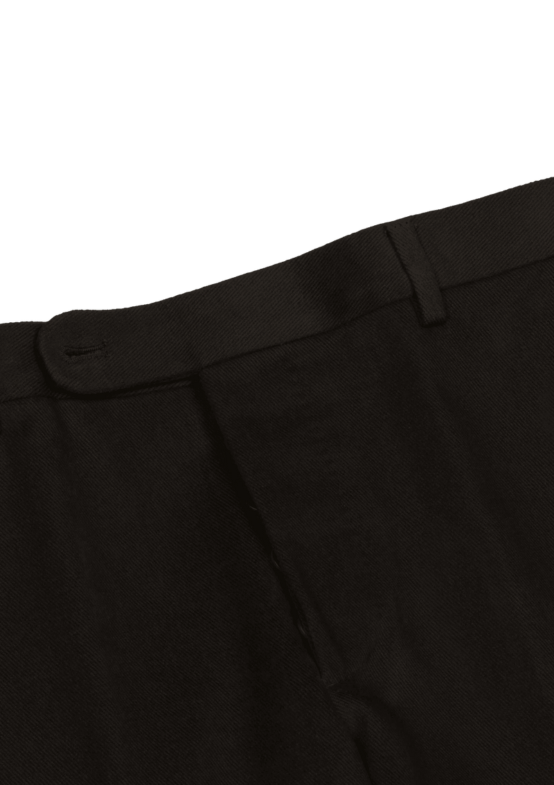 Dark Brown Fustagno Cotton Gabardine Trousers