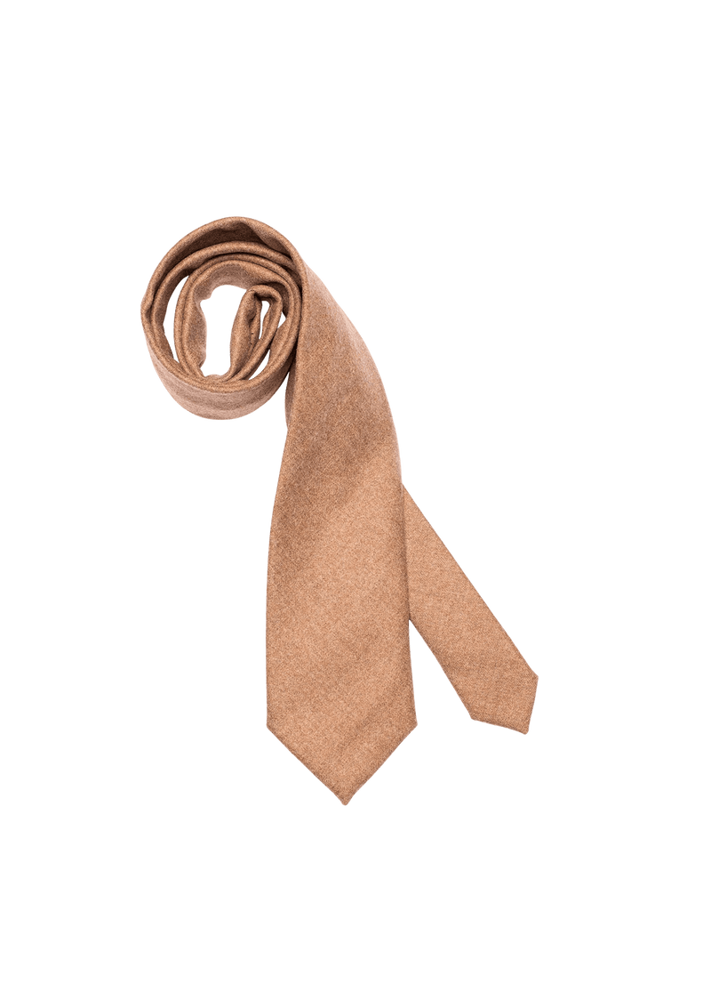Beige Wool Classic Tie
